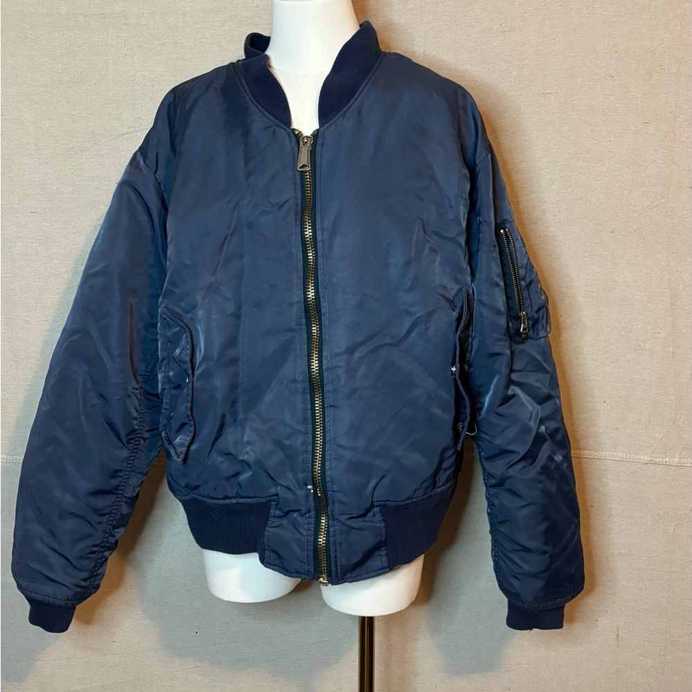 Vintage reversible, blue and orange puffer jacket size large